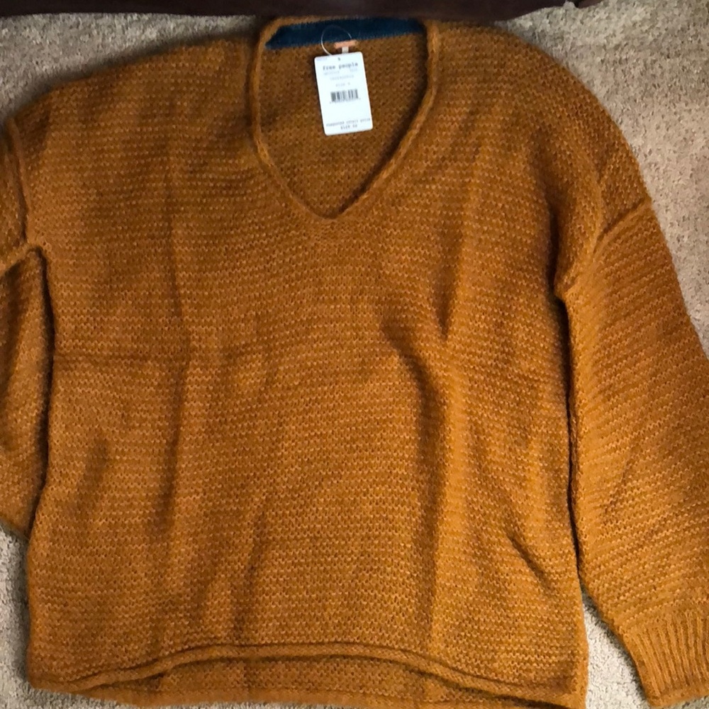 Free People terra-cotta sweater